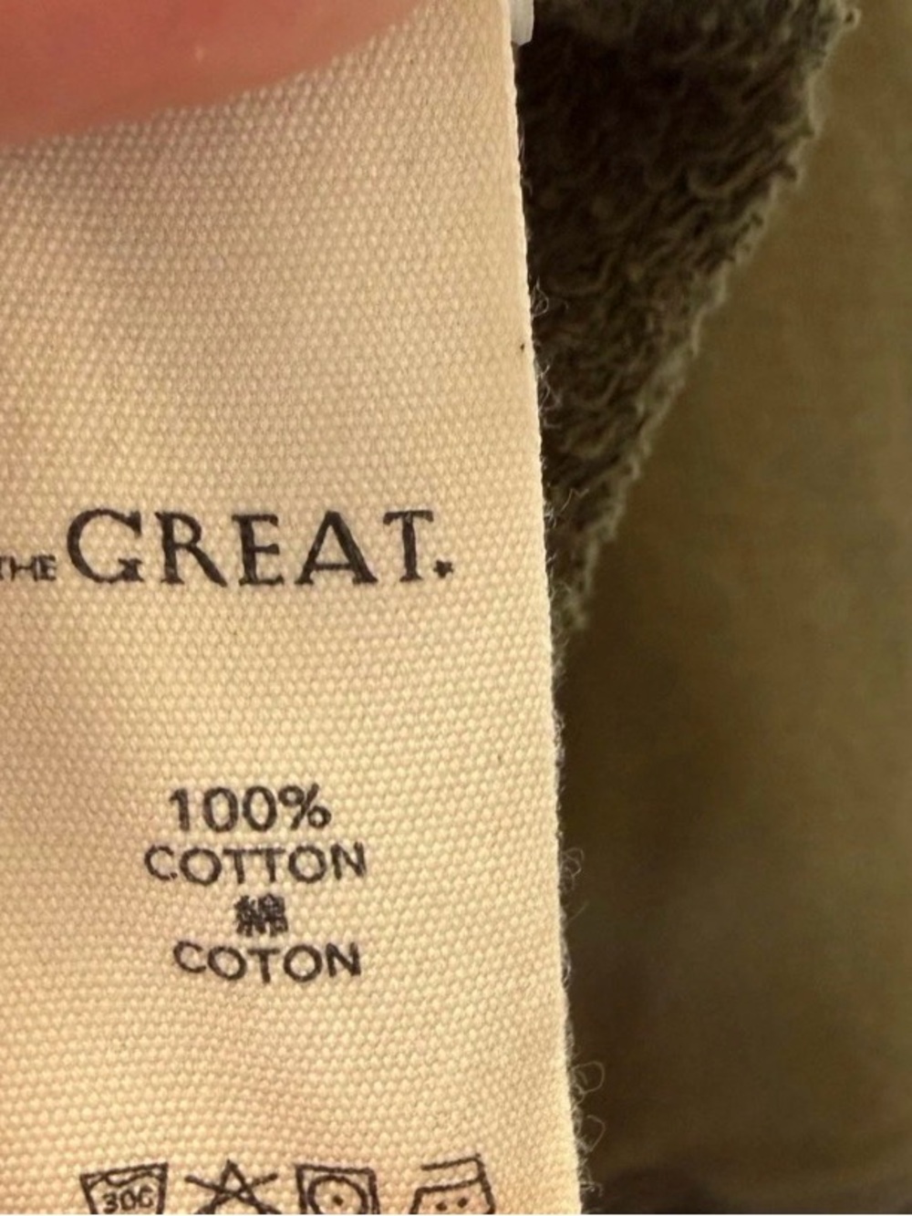 THE GREAT. Olive Tone Colorblock Half-Zip Pullover 2/M - Picture 7 of 7